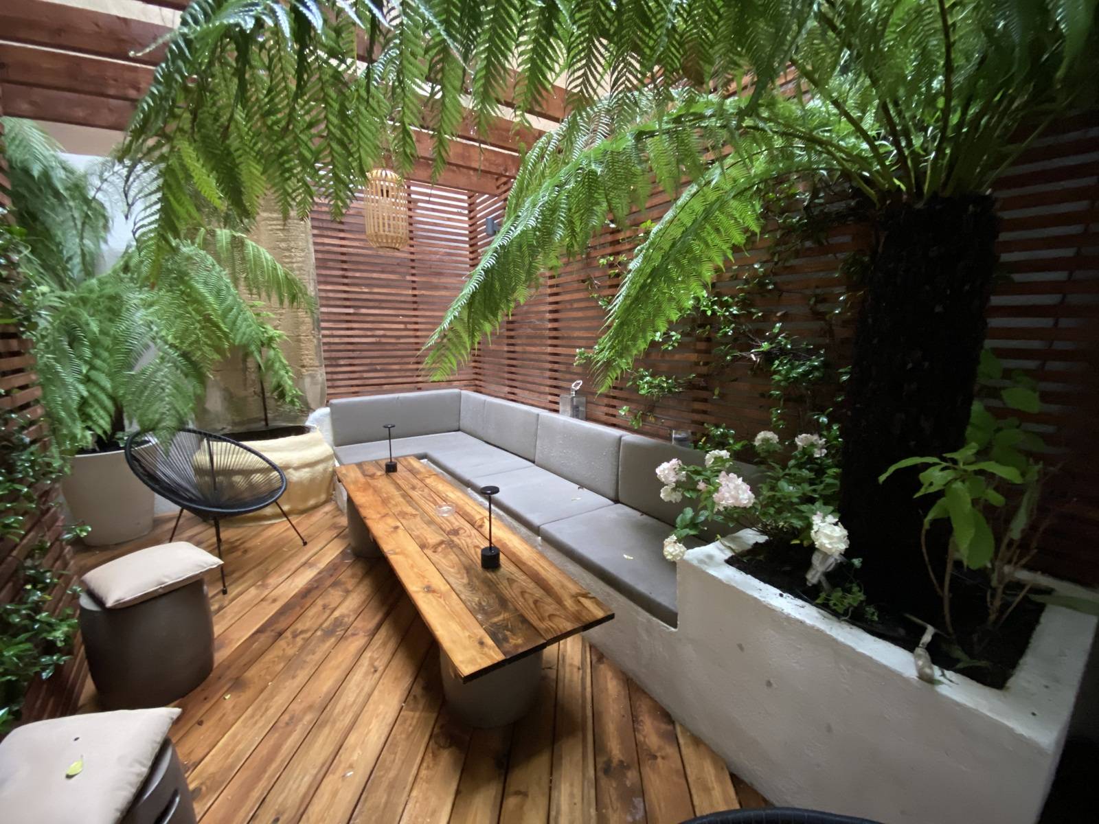 aménagement d'une cour intérieur à Aix en Provence