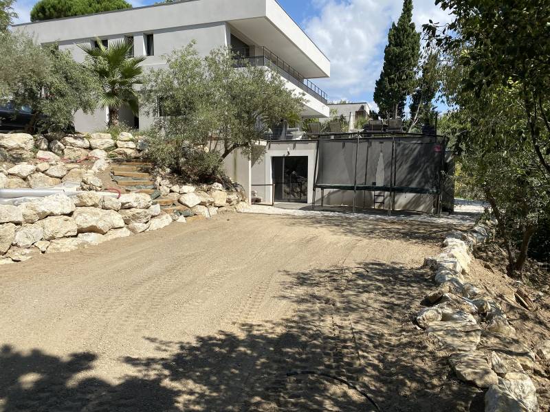 préparation du terrain pour pose du gazon