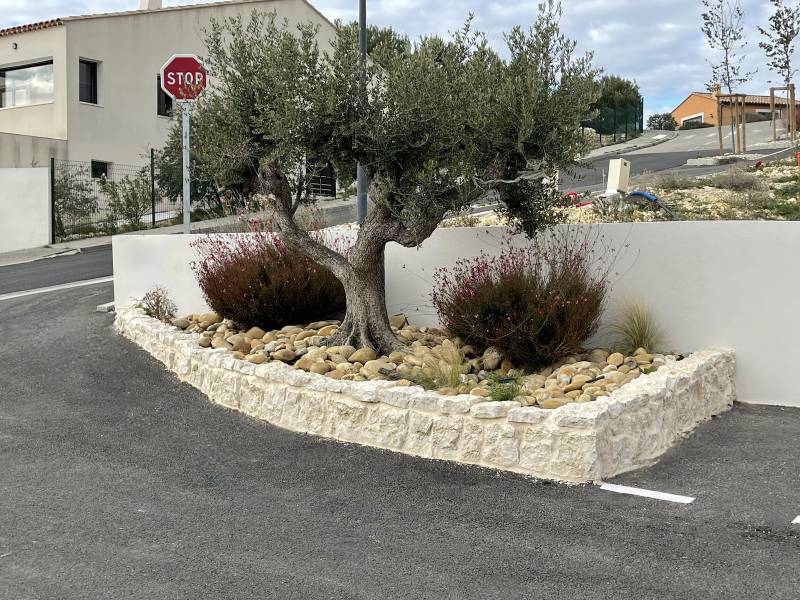 aménagement de massif dans lotissement