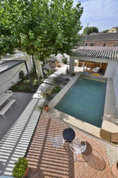 De haut, les différents espaces