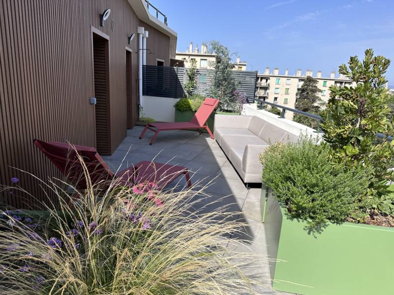 coin détente d'une terrasse